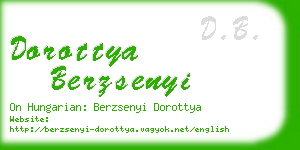 dorottya berzsenyi business card